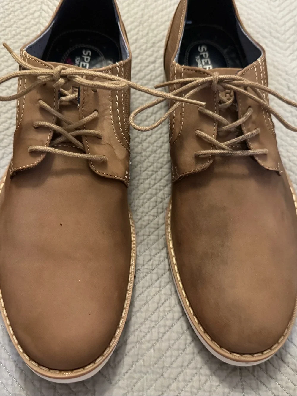 Sperry Men's Brown Leather Casual Lace-Up Shoes size 10M